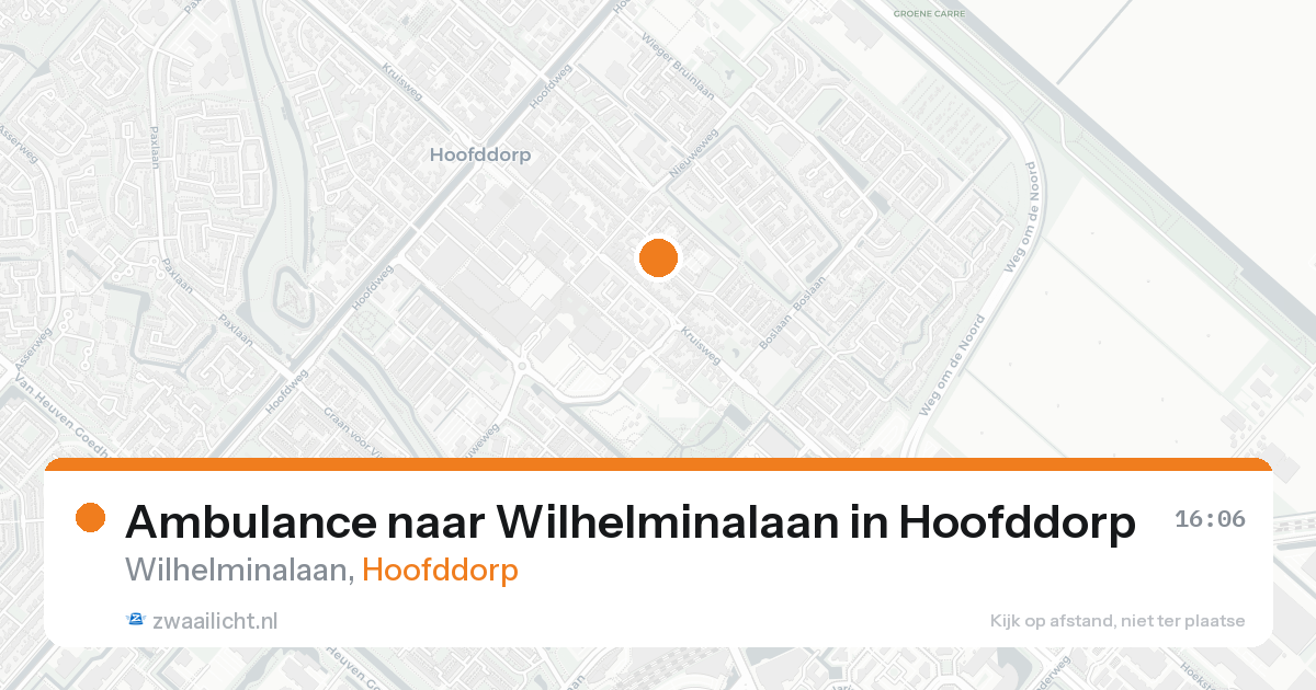 Ambulance naar Wilhelminalaan in Hoofddorp — 26 mei 2026