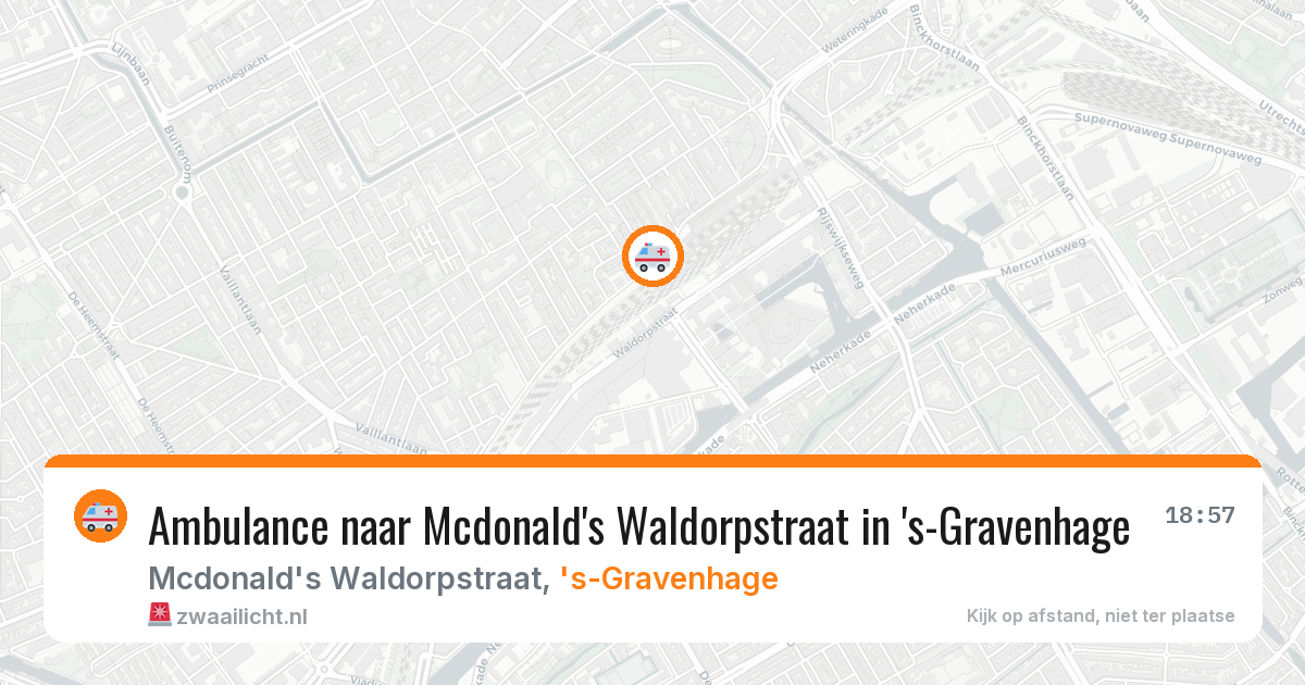 Ambulance naar Mcdonald's Waldorpstraat in 's-Gravenhage — 2 feb 2026