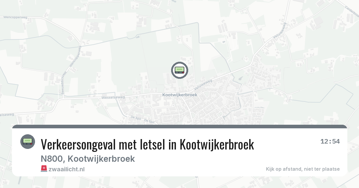 Verkeersongeval met letsel in Kootwijkerbroek — 4 jul 2026