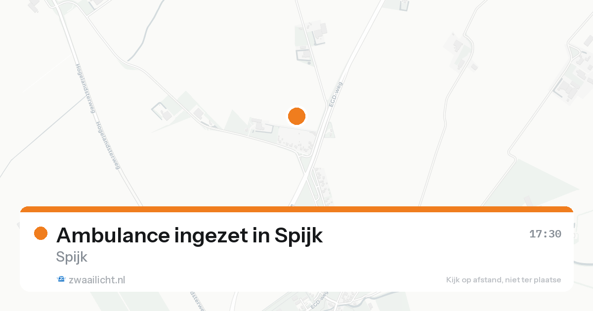Ambulance ingezet in Spijk — 17 aug 2026