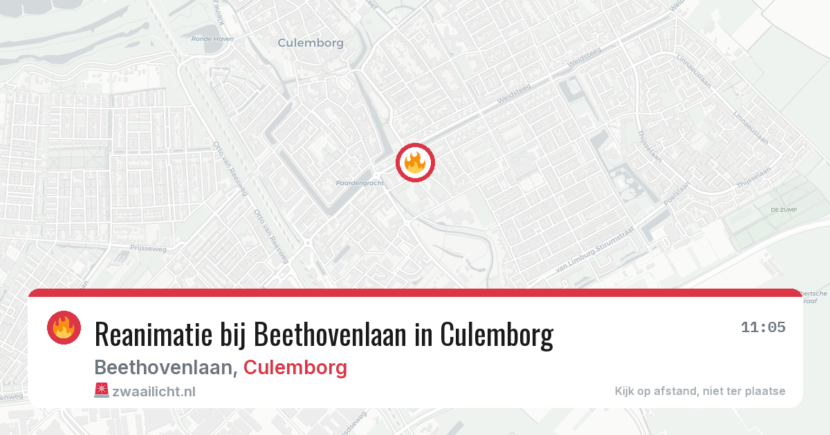 Reanimatie bij Beethovenlaan in Culemborg — 9 aug 2026