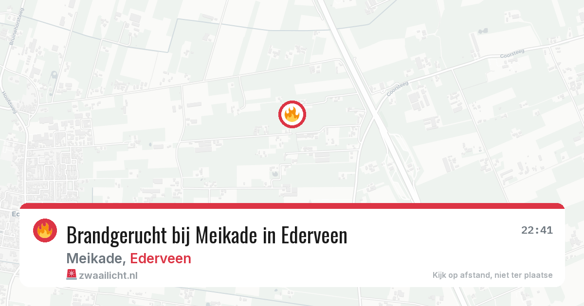 Brandgerucht bij Meikade in Ederveen — 1 jun 2026