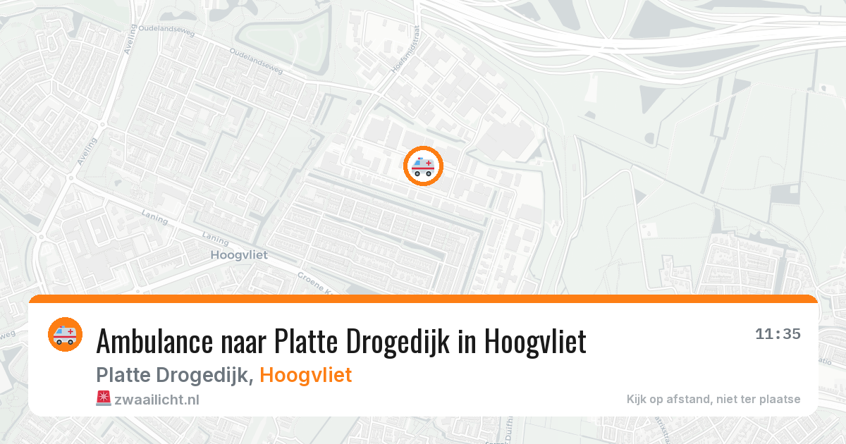Ambulance naar Platte Drogedijk in Hoogvliet — 11 jun 2026