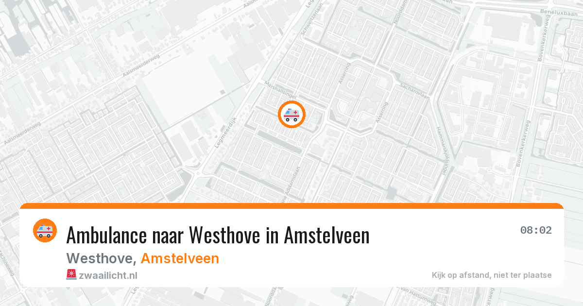 Ambulance naar Westhove in Amstelveen — 16 jun 2026