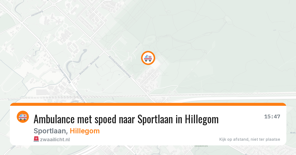 Ambulance met spoed naar Sportlaan in Hillegom — 17 jan 2026