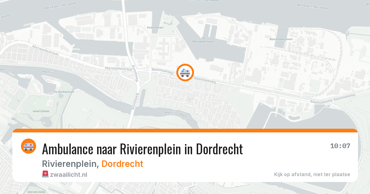 Ambulance naar Rivierenplein in Dordrecht — 17 mei 2026