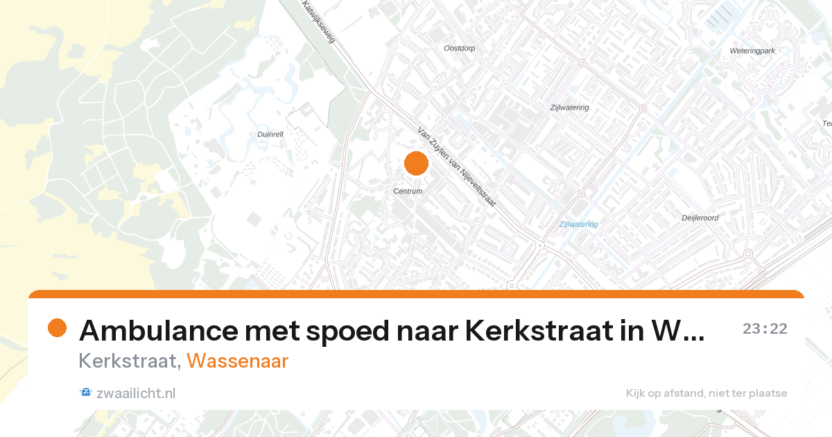 Ambulance met spoed naar Kerkstraat in Wassenaar — 11 mrt 2026