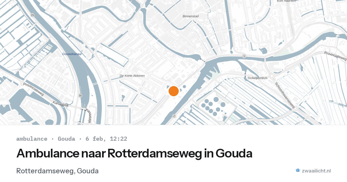 Ambulance naar Rotterdamseweg in Gouda — 6 feb 2026