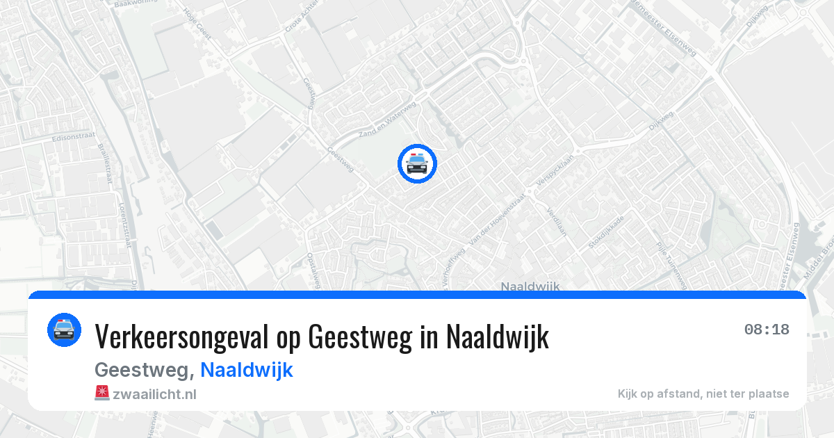 Verkeersongeval op Geestweg in Naaldwijk — 17 apr 2026