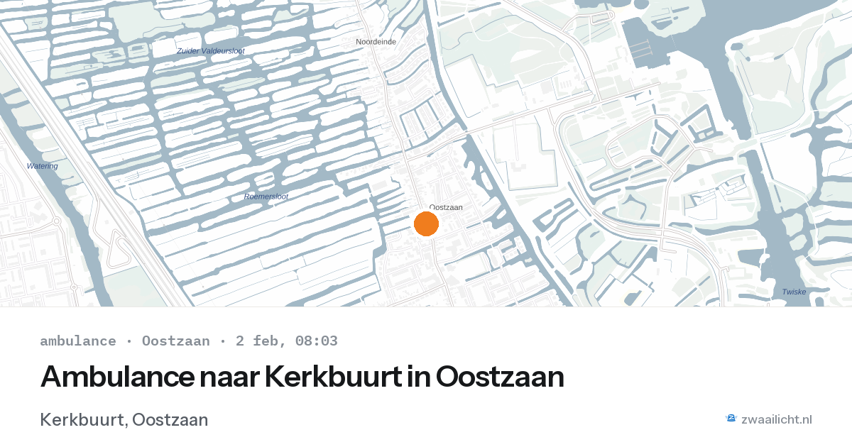 Ambulance naar Kerkbuurt in Oostzaan — 2 feb 2026