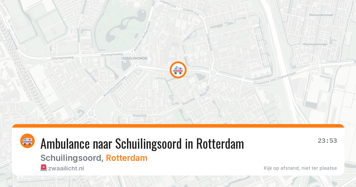 Ambulance naar Schuilingsoord in Rotterdam — 27 jul 2026