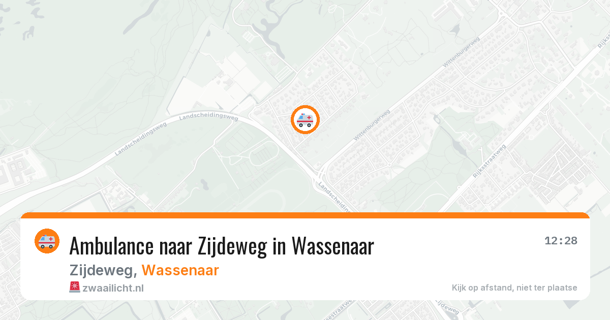 Ambulance naar Zijdeweg in Wassenaar — 29 jun 2026