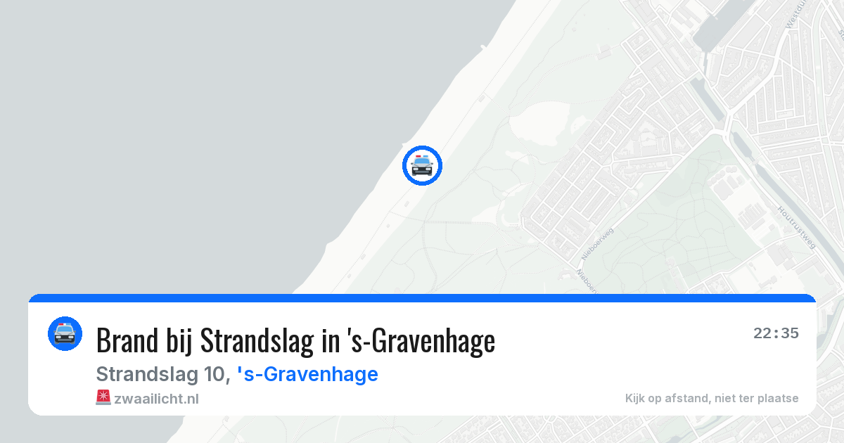 Brand bij Strandslag in 's-Gravenhage — 25 jun 2026