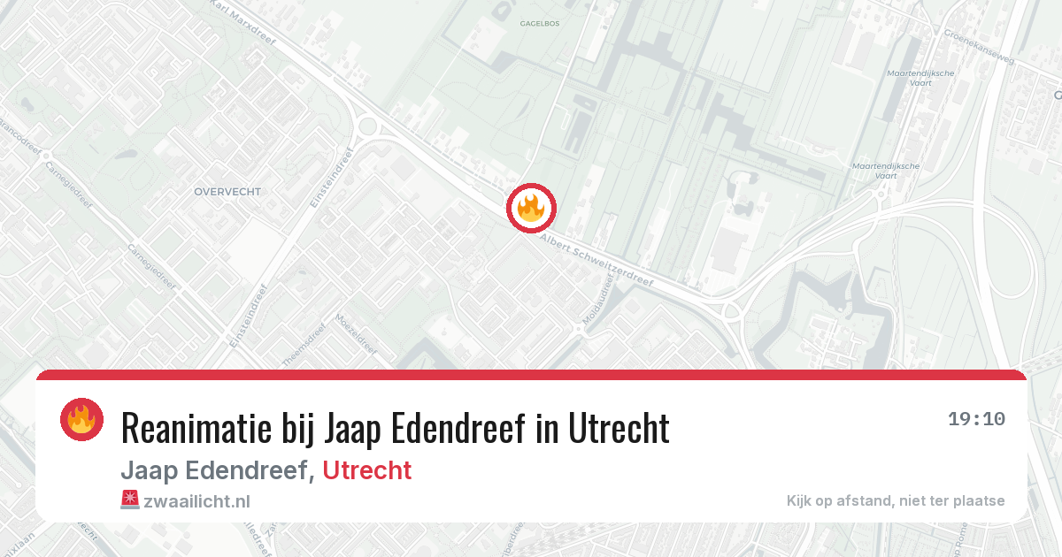 Reanimatie bij Jaap Edendreef in Utrecht — 25 jul 2026