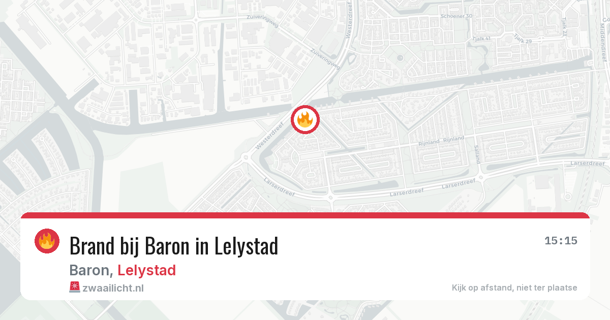 Brand bij Baron in Lelystad — 11 jun 2026