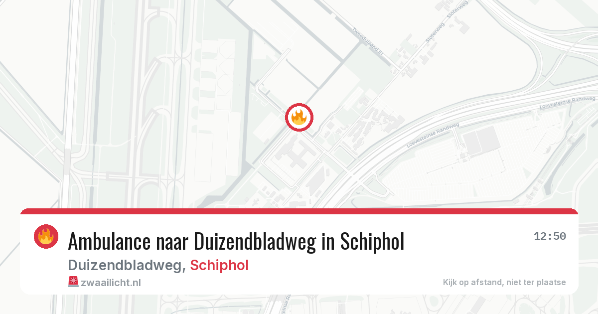 Ambulance naar Duizendbladweg in Schiphol — 6 apr 2026