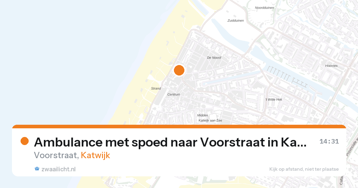 Ambulance met spoed naar Voorstraat in Katwijk — 17 apr 2026