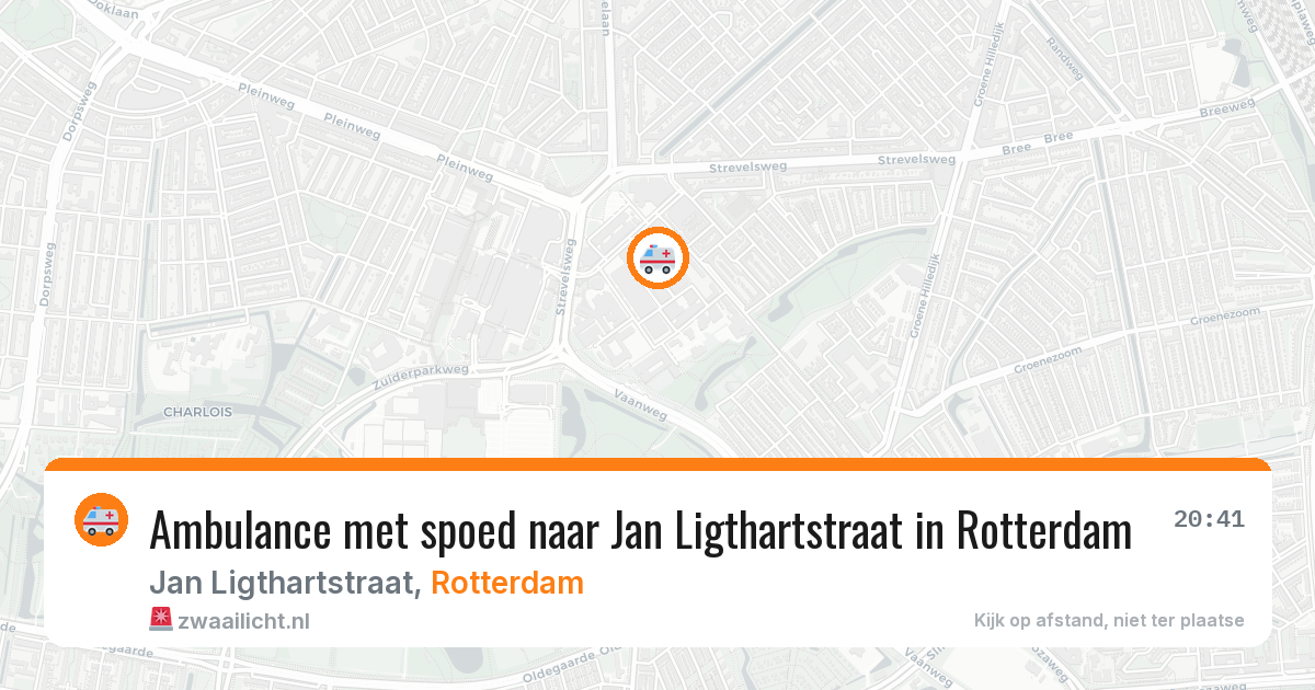 Ambulance met spoed naar Jan Ligthartstraat in Rotterdam — 25 mei 2026