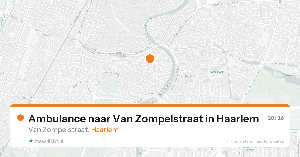 Ambulance naar Van Zompelstraat in Haarlem — 24 aug 2026