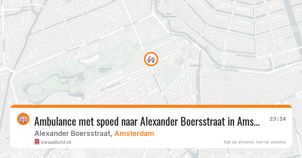 Ambulance met spoed naar Alexander Boersstraat in Amsterdam — 19 mrt 2026