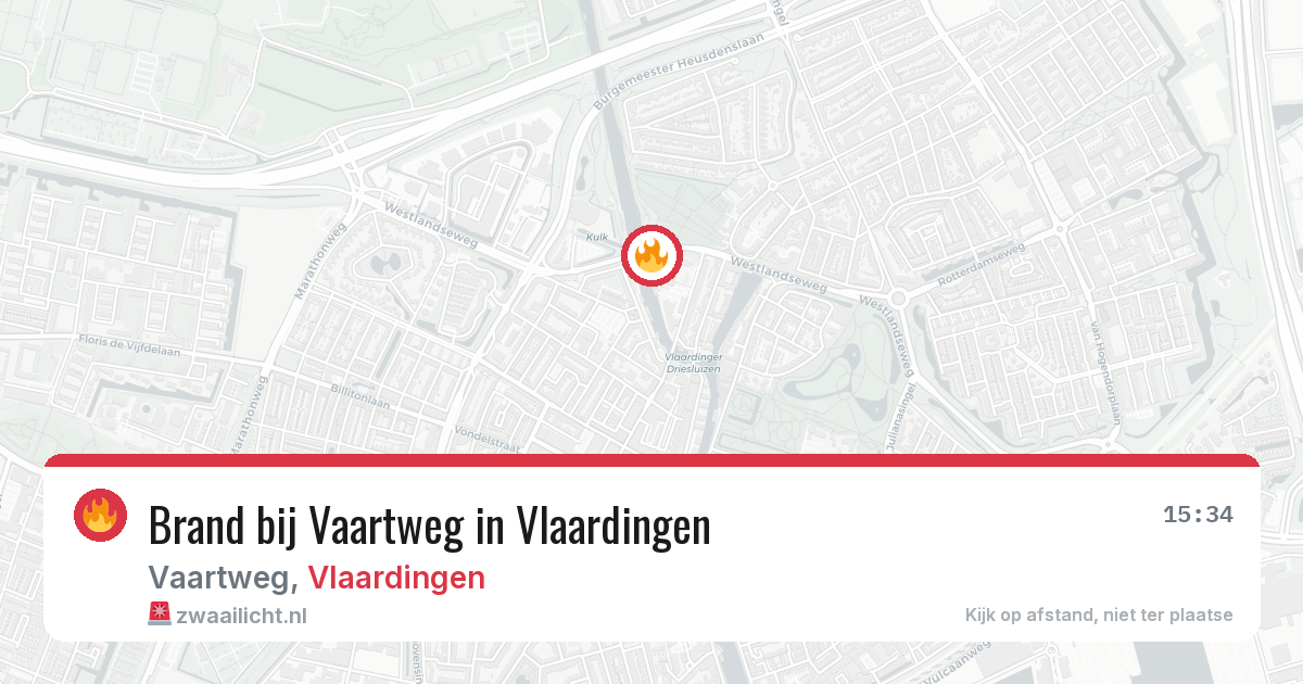 Brand bij Vaartweg in Vlaardingen — 18 jun 2026