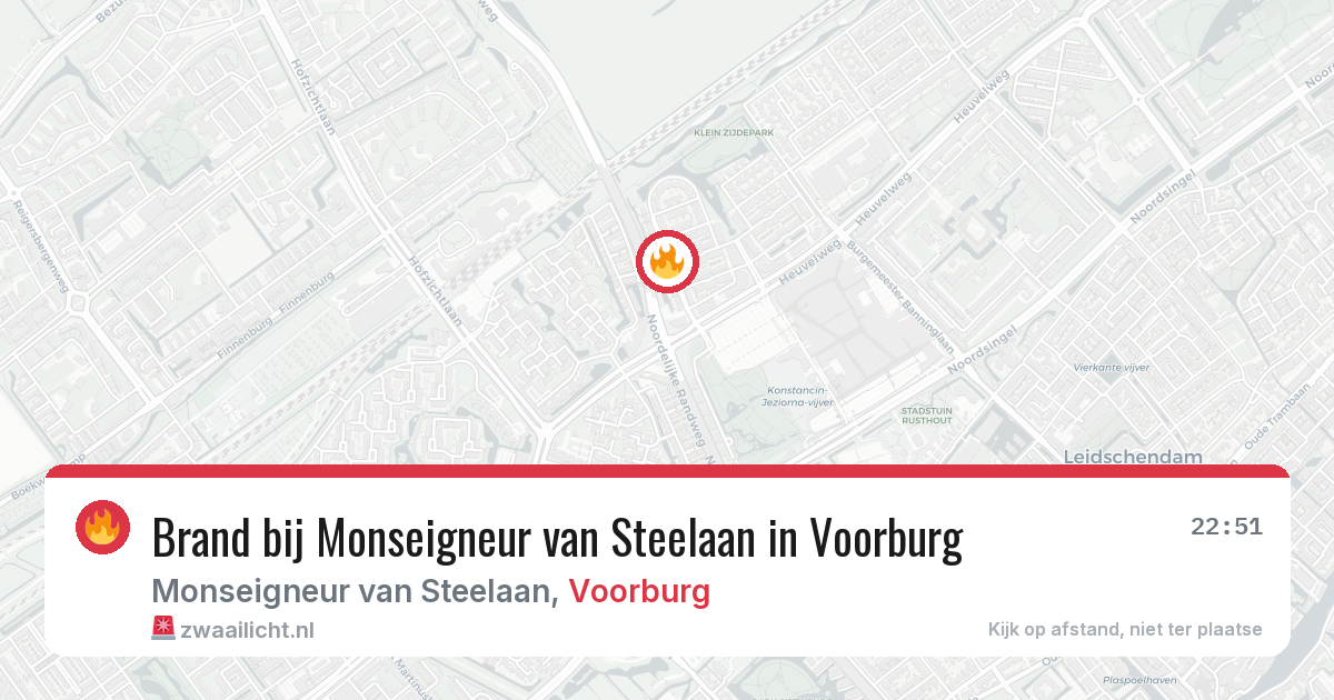 Brand bij Monseigneur van Steelaan in Voorburg — 19 apr 2026