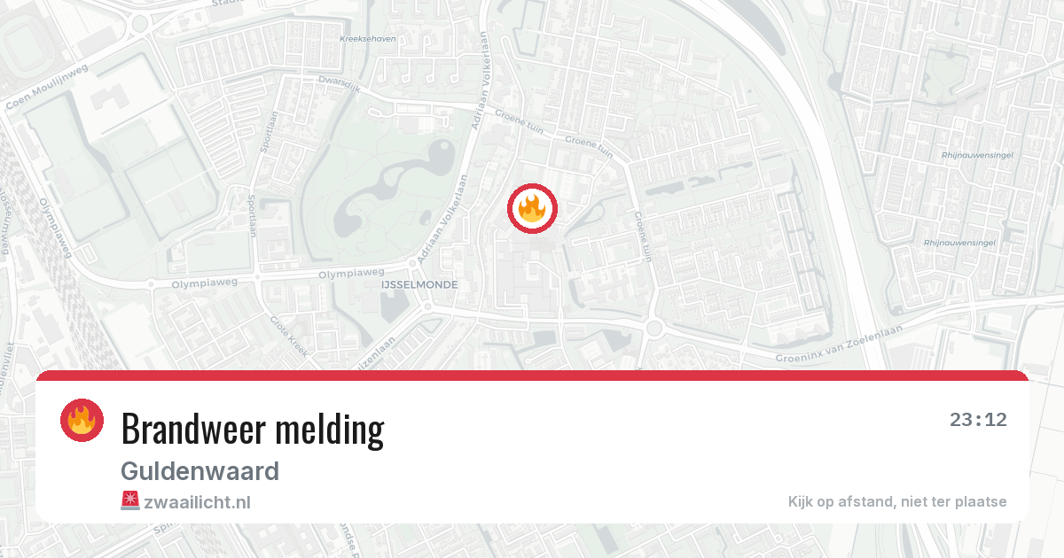 Brandweer melding — 1 jul 2026
