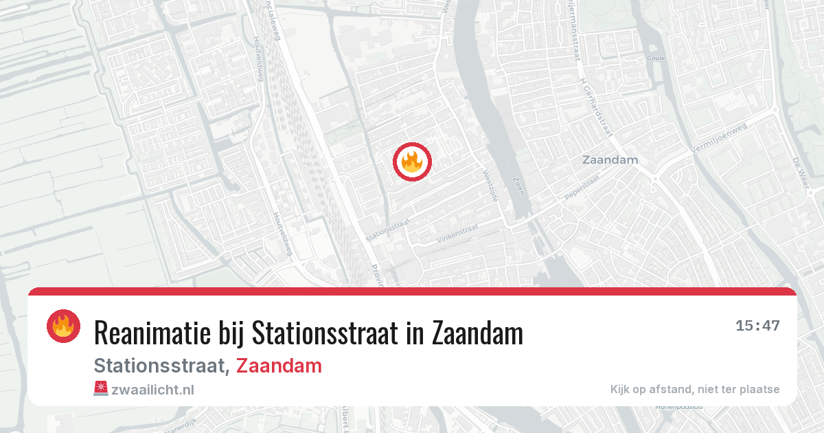 Reanimatie bij Stationsstraat in Zaandam — 30 apr 2026