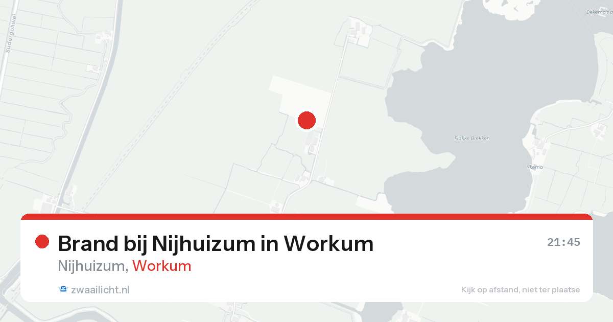 Brand bij Nijhuizum in Workum — 15 aug 2026