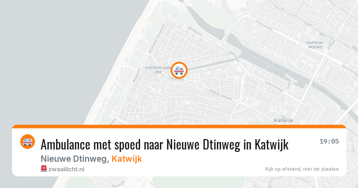 Ambulance met spoed naar Nieuwe Dtinweg in Katwijk — 1 jul 2026