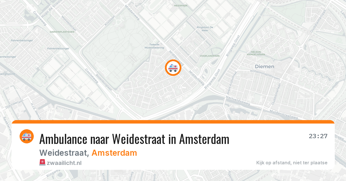 Ambulance naar Weidestraat in Amsterdam — 6 apr 2026