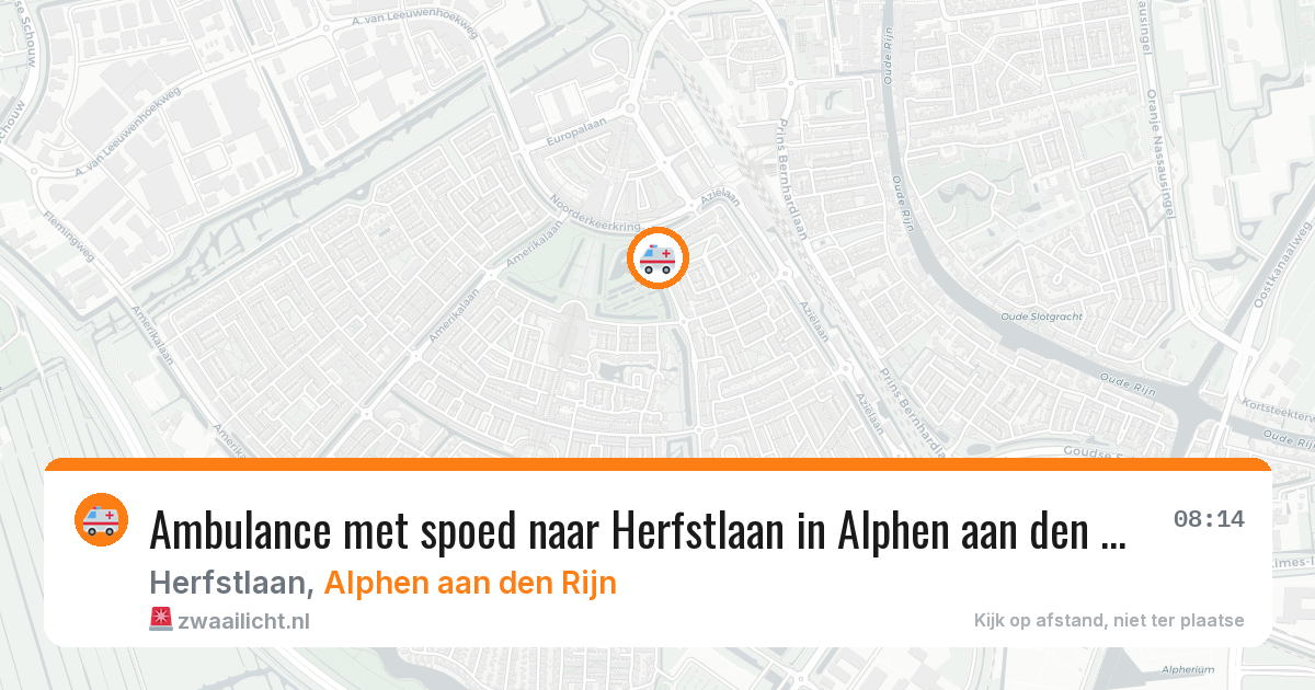 Ambulance met spoed naar Herfstlaan in Alphen aan den Rijn — 22 mei 2026