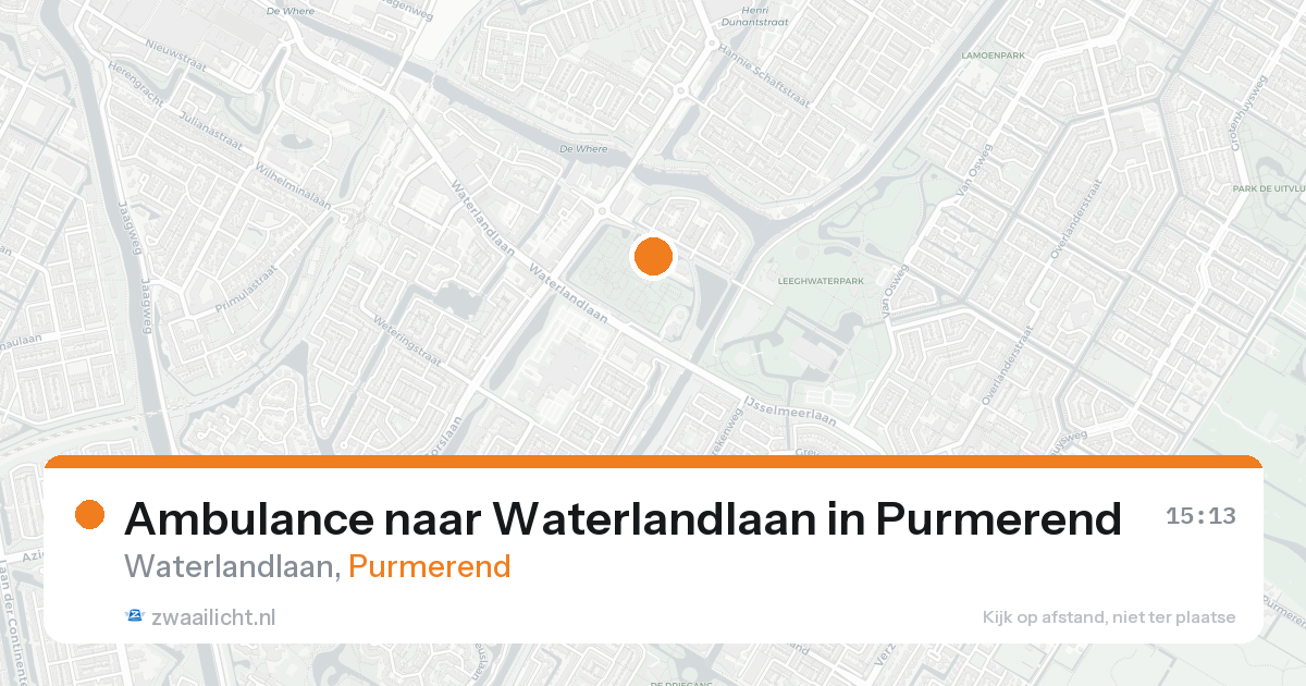 Ambulance naar Waterlandlaan in Purmerend — 31 jan 2026