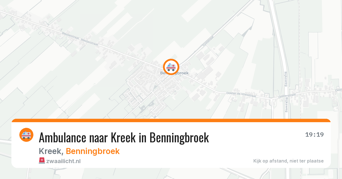Ambulance naar Kreek in Benningbroek — 10 mei 2026