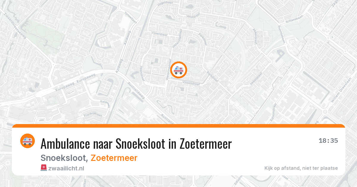Ambulance naar Snoeksloot in Zoetermeer — 25 jun 2026