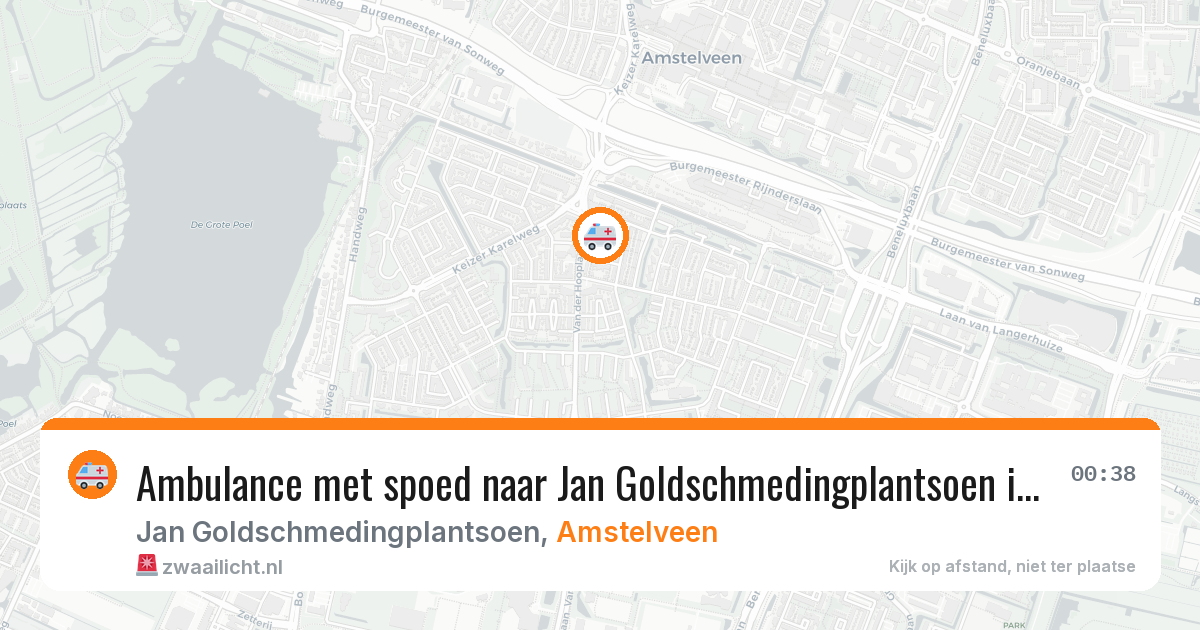 Ambulance met spoed naar Jan Goldschmedingplantsoen in Amstelveen — 21 mei 2026