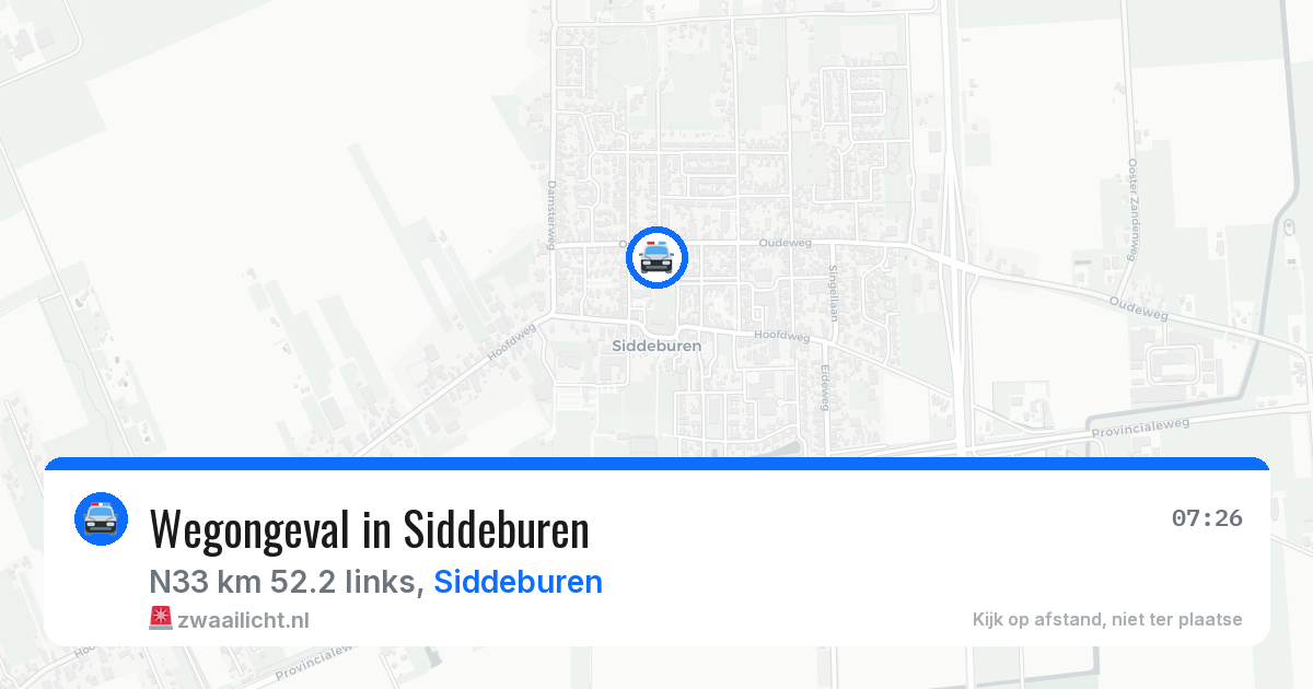 Wegongeval in Siddeburen — 17 jun 2026