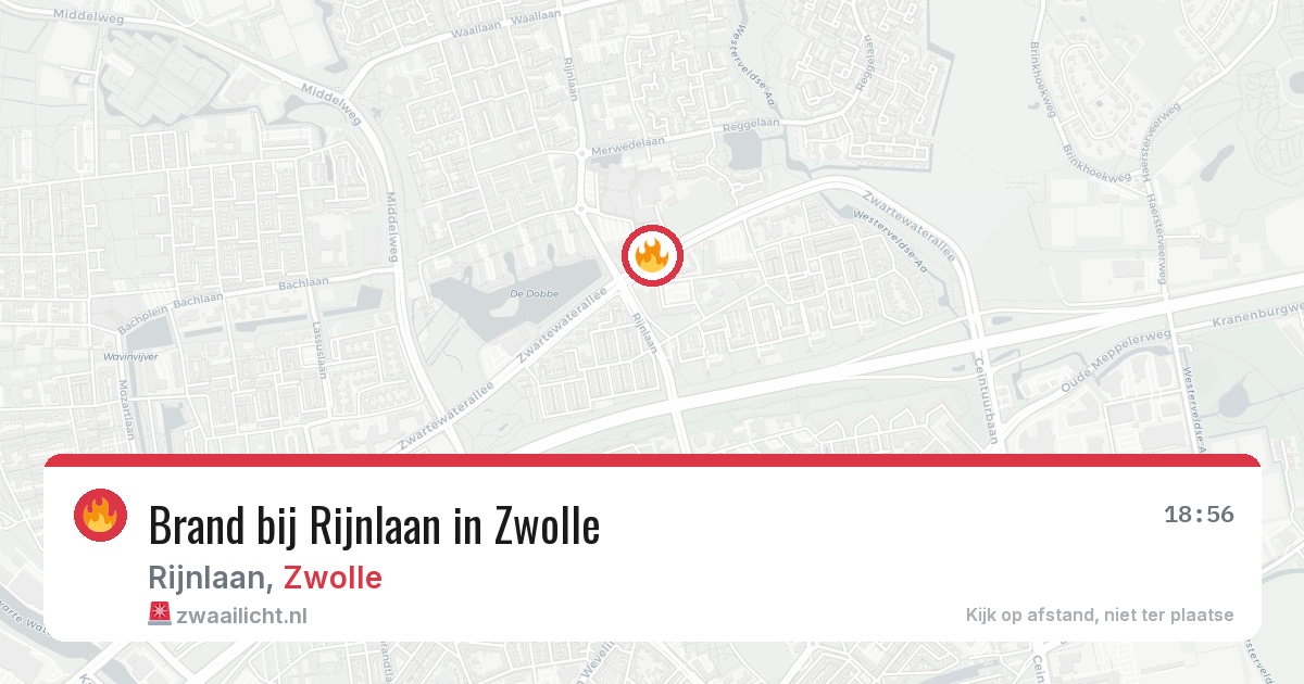 Brand bij Rijnlaan in Zwolle — 8 jun 2026