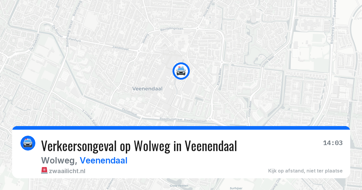 Verkeersongeval op Wolweg in Veenendaal — 24 apr 2026