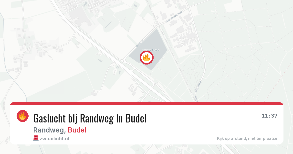 Gaslucht bij Randweg in Budel — 23 mrt 2026