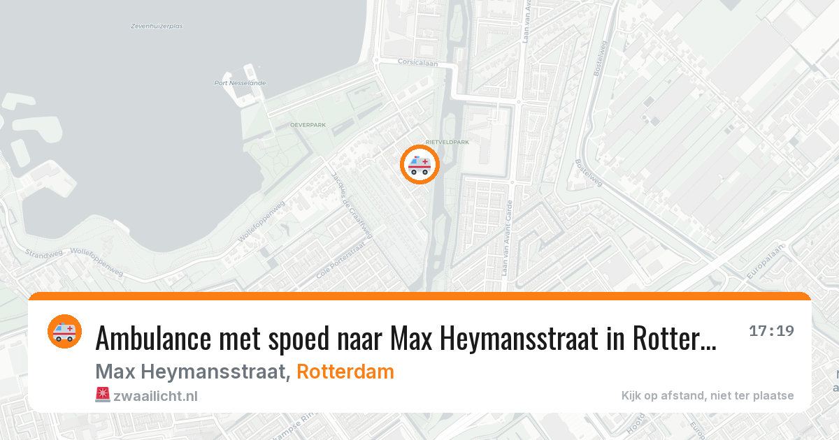 Ambulance met spoed naar Max Heymansstraat in Rotterdam — 1 jun 2026