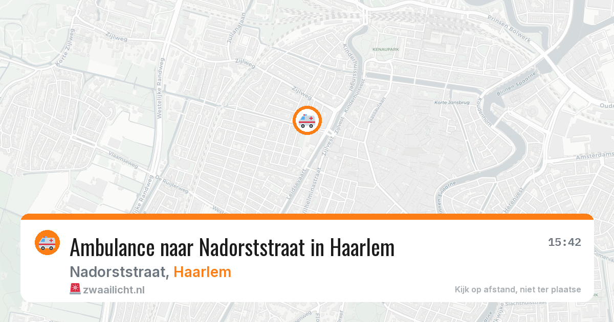 Ambulance naar Nadorststraat in Haarlem — 30 jul 2026