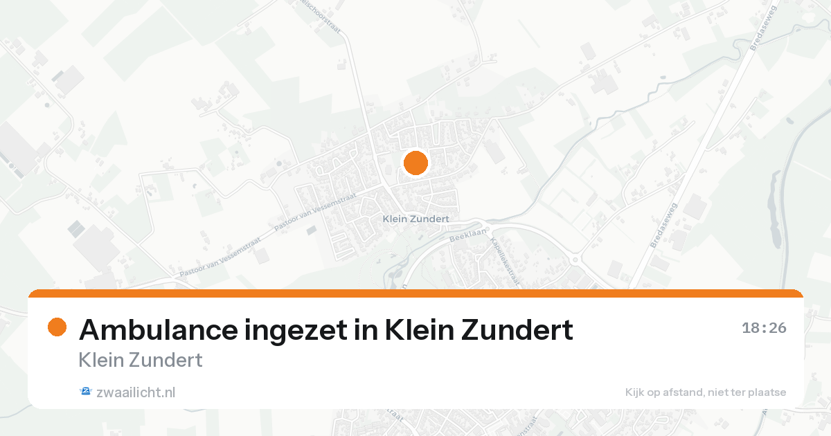 Ambulance ingezet in Klein Zundert — 7 feb 2026