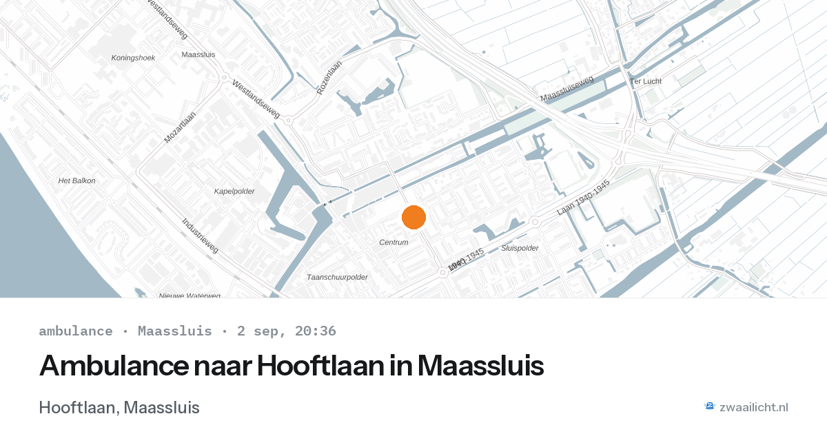 Ambulance naar Hooftlaan in Maassluis — 2 sep 2026