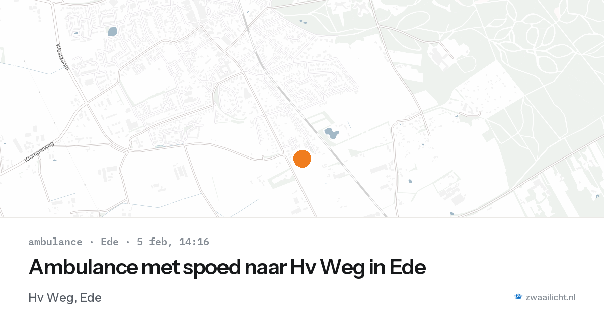 Ambulance met spoed naar Hv Weg in Ede — 5 feb 2026