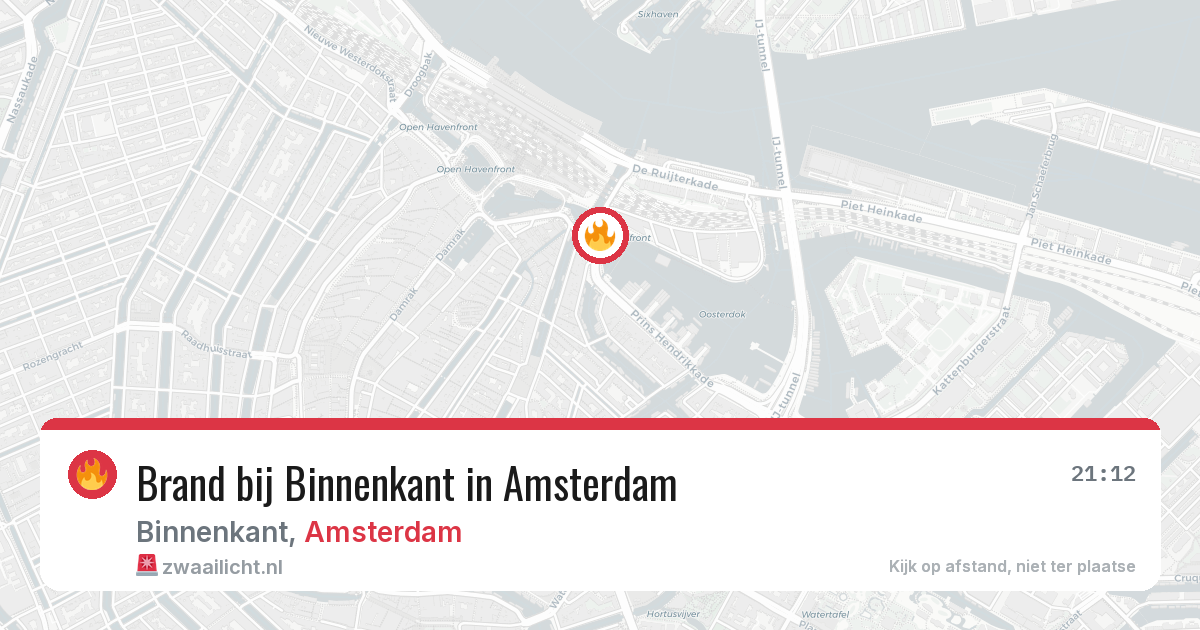 Brand bij Binnenkant in Amsterdam — 19 jun 2026