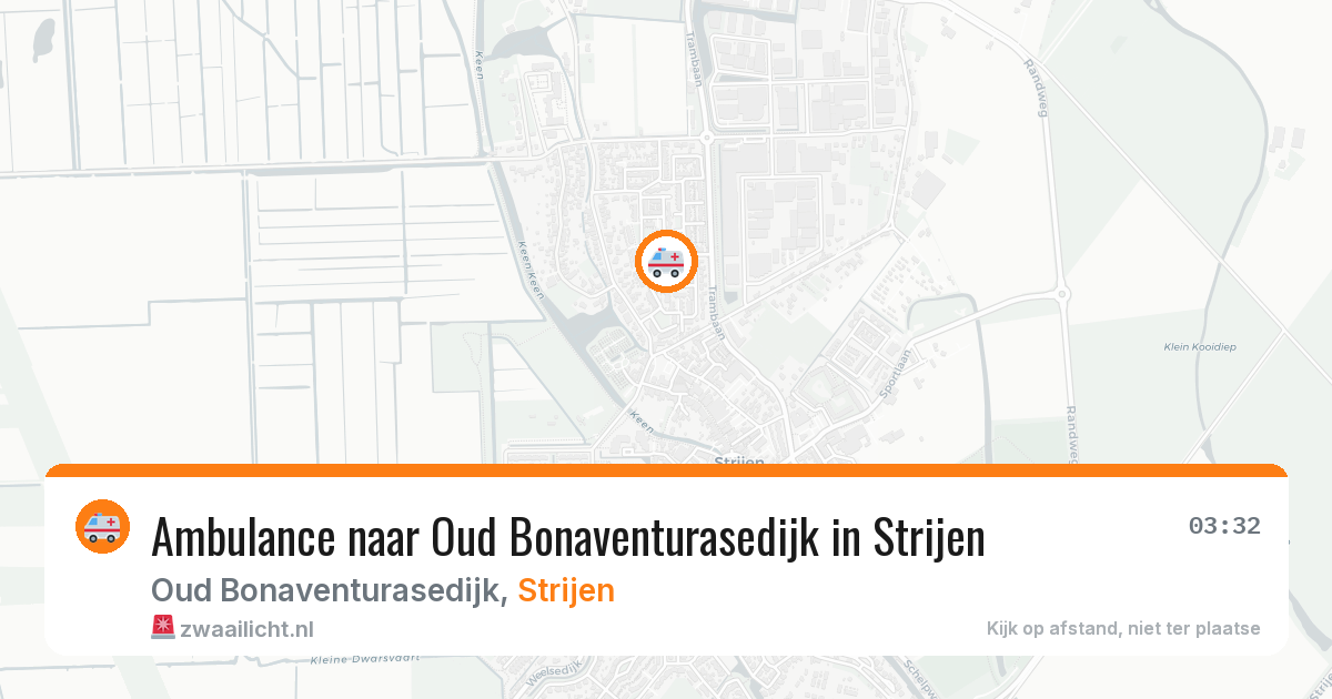 Ambulance naar Oud Bonaventurasedijk in Strijen — 31 jul 2026
