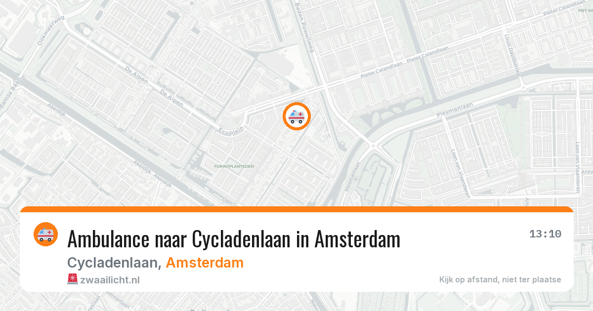 Ambulance naar Cycladenlaan in Amsterdam — 17 jun 2026