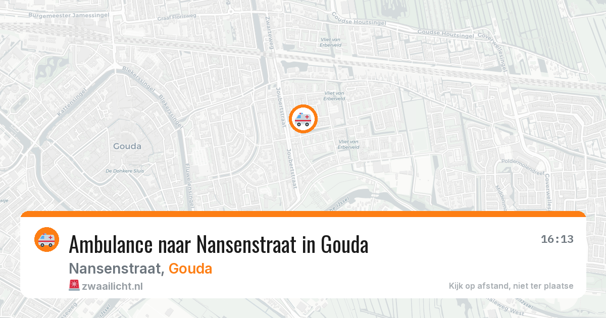 Ambulance naar Nansenstraat in Gouda — 13 jun 2026