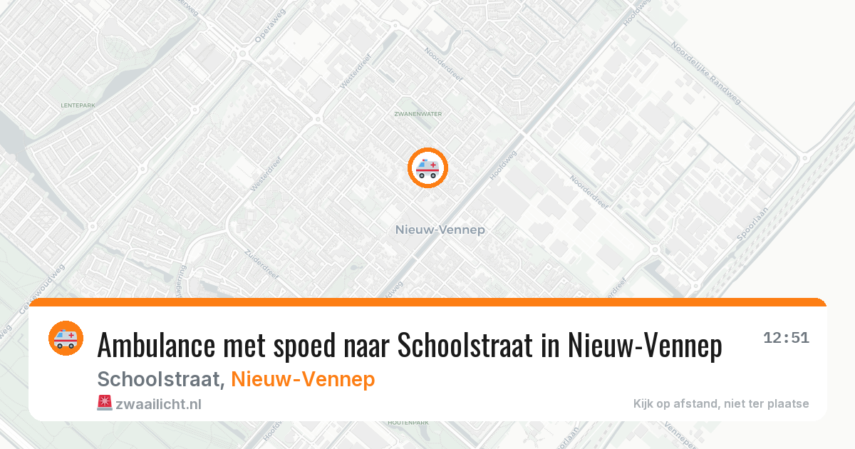 Ambulance met spoed naar Schoolstraat in Nieuw-Vennep — 13 feb 2026